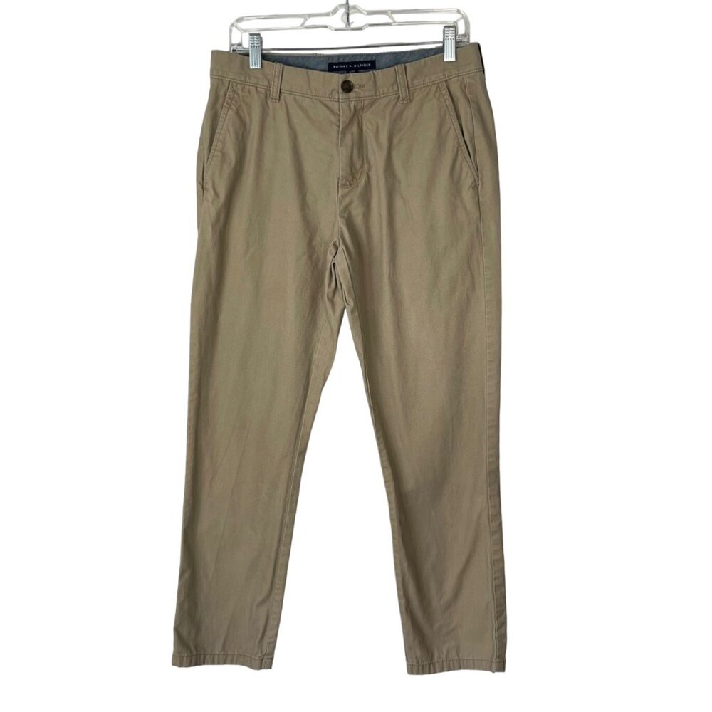 Tommy Hilfiger Chino Pants Mens 31 x 30 Beige Tan‎ Casual Preppy